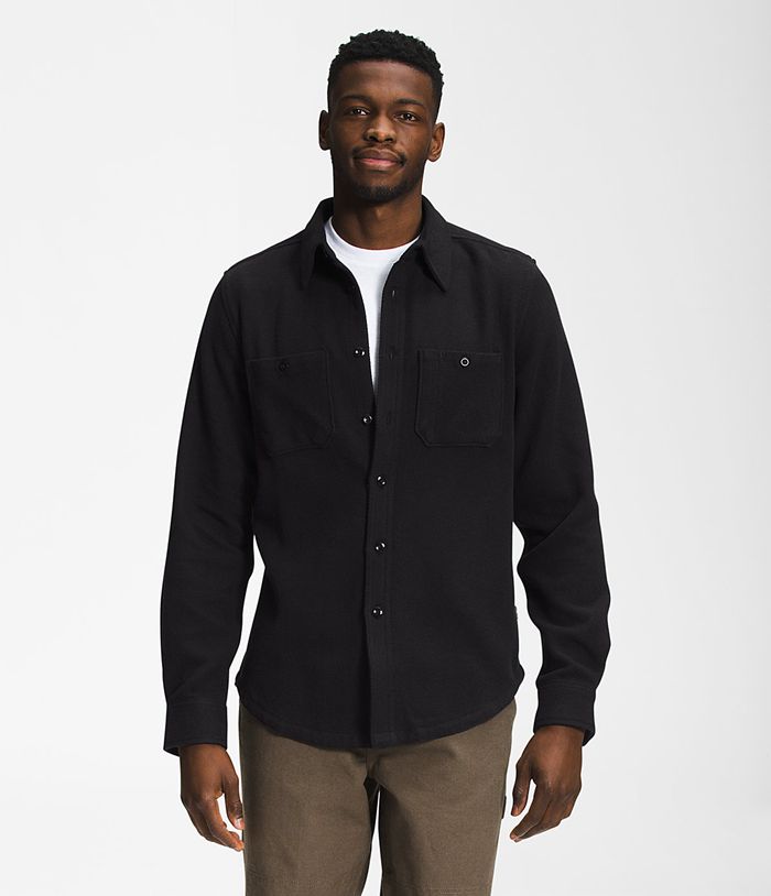 Camisa The North Face Hombre Valley Twill Flannel - Colombia NSJZPG145 - Negras